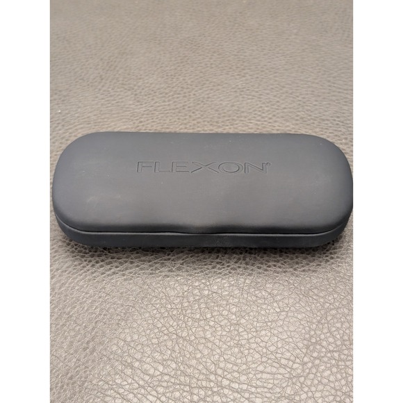 Genuine Flexon Designer Eyeglass Sunglass Hard Shell Case Dark Blue / Charcoal - Picture 2 of 13